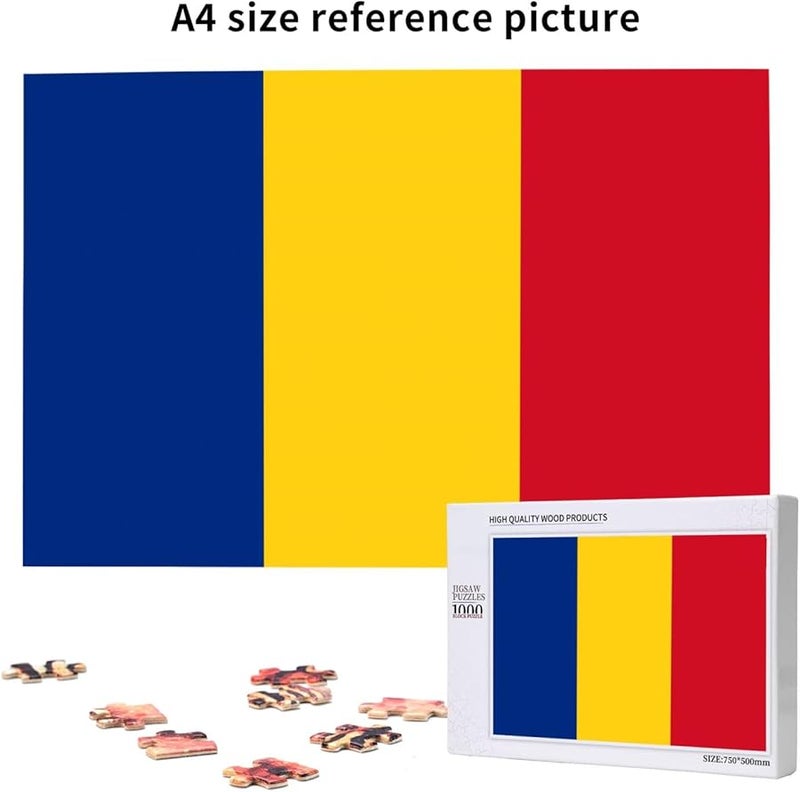 لغز علم رومانيا فايا 1000 قطعة 29.5 × 19.7 بوصة ديكور منزلي هدية - Image 5